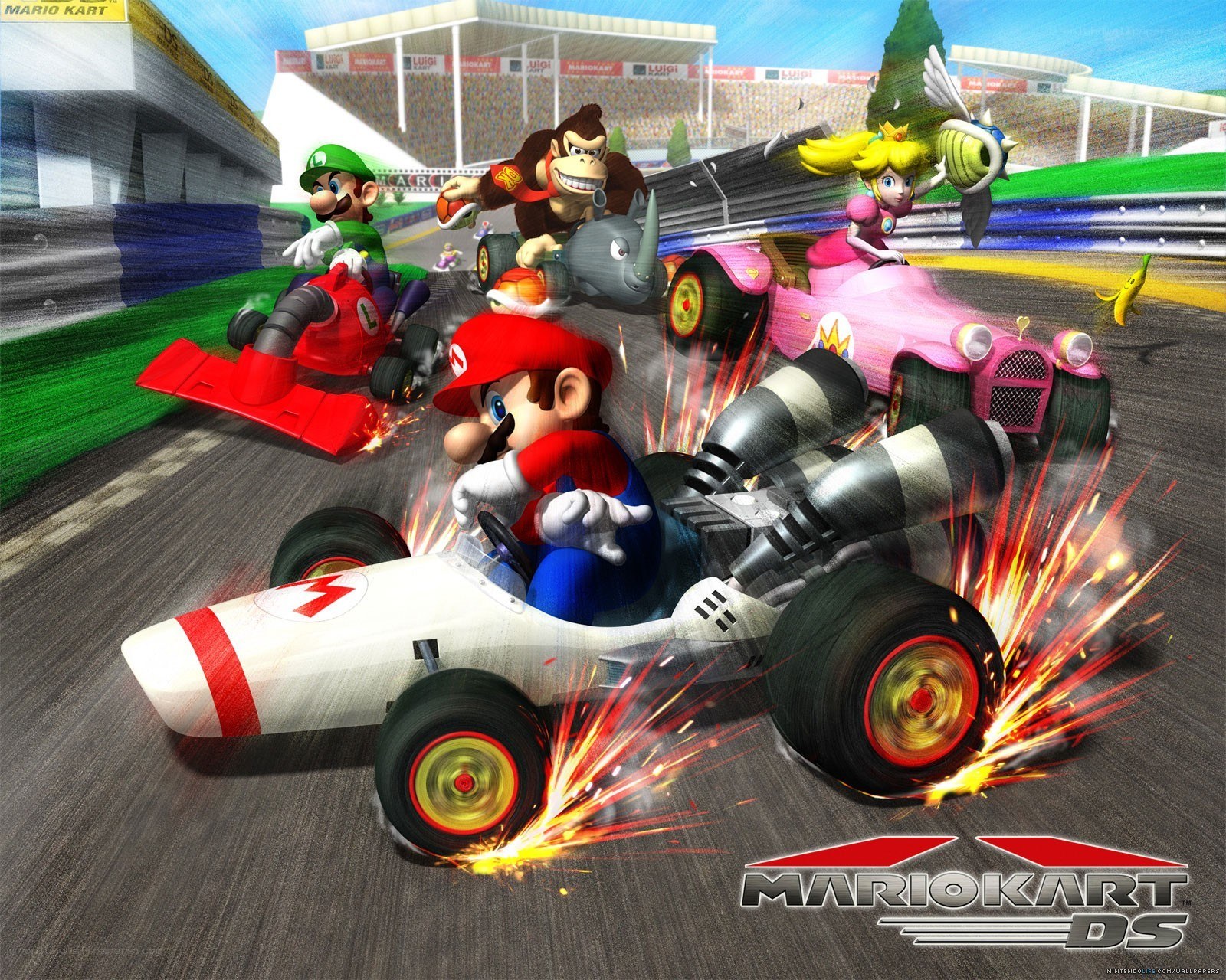 Mario Kart DS race scene