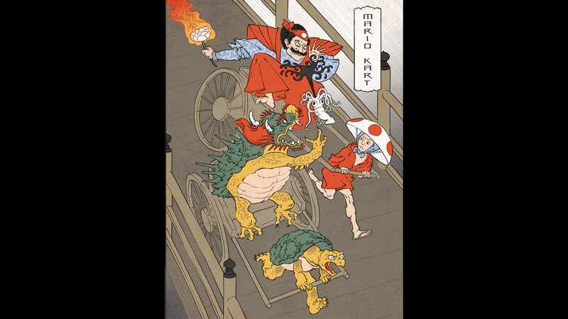 Mario Kart Ukiyo-e Art