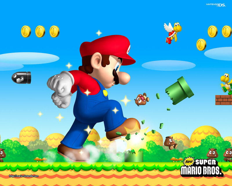 Mario Kicking Goomba