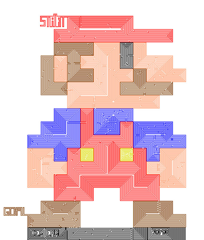 Mario maze art