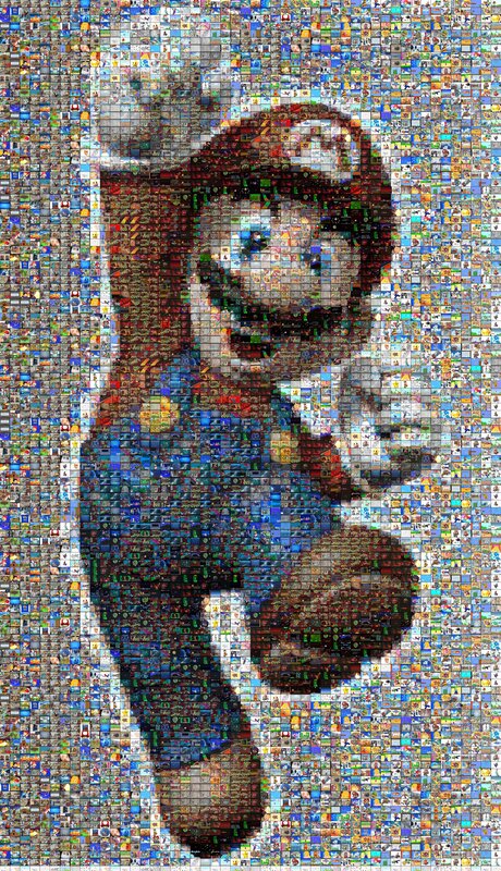 Mario mosaic artwork