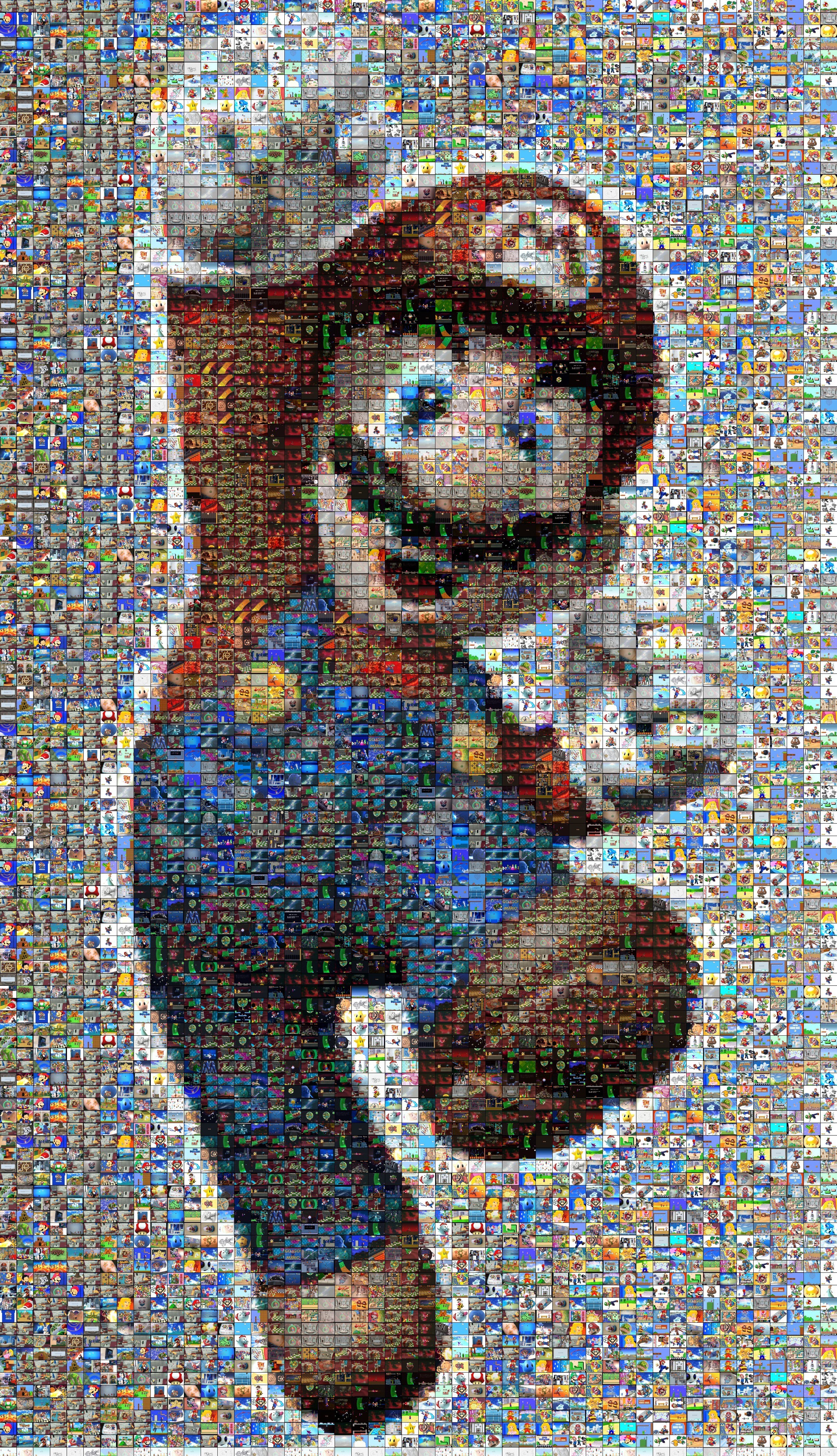 Mario mosaic artwork