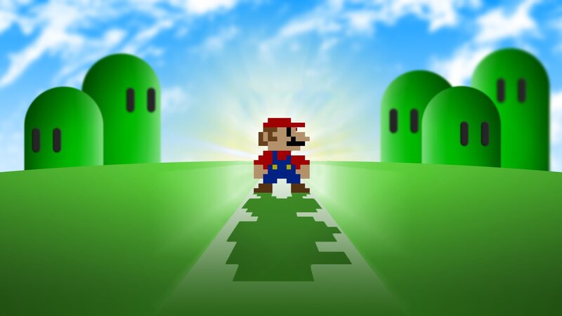 Mario on a Green Path — Serene