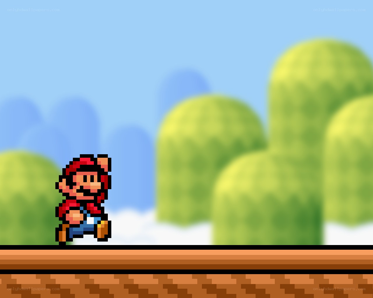 Mario on a platform