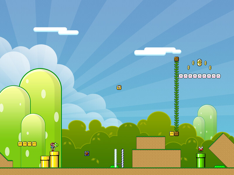 Mario on a Platform — Green