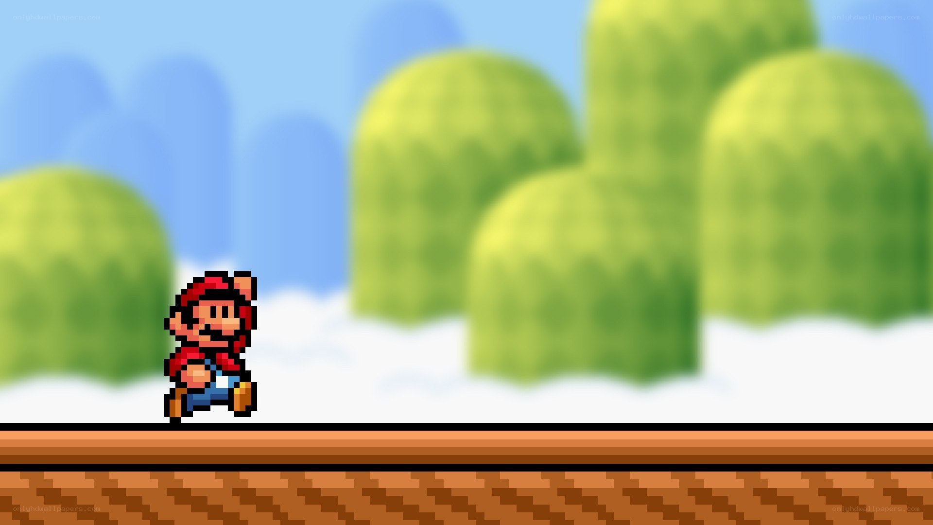 Mario on a platform