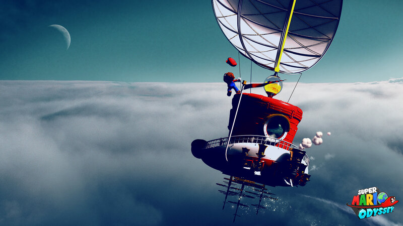Mario on Airship