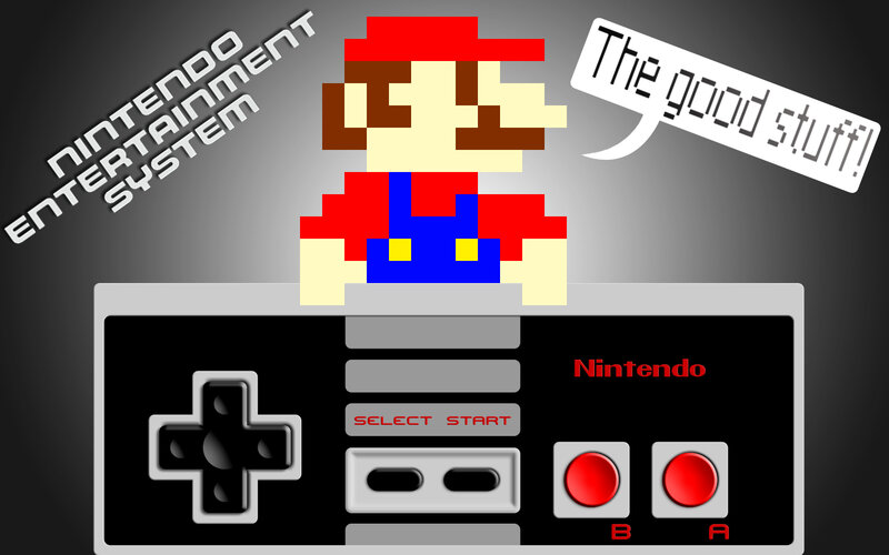 Mario on NES controller