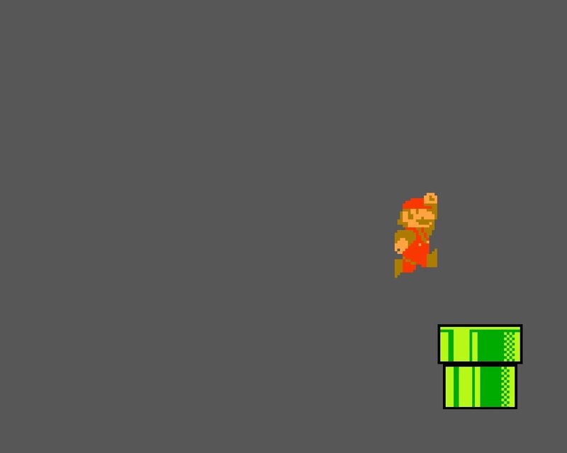 Mario pixel art scene