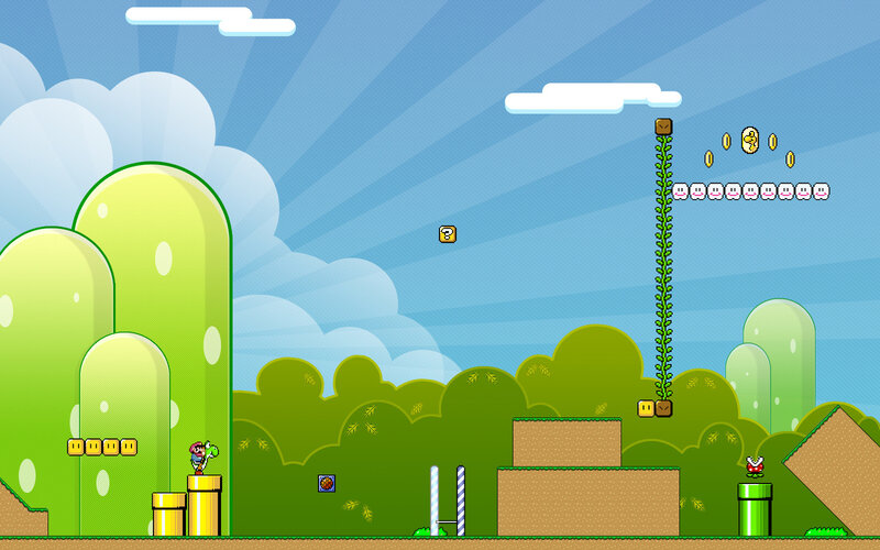 Mario platform game level