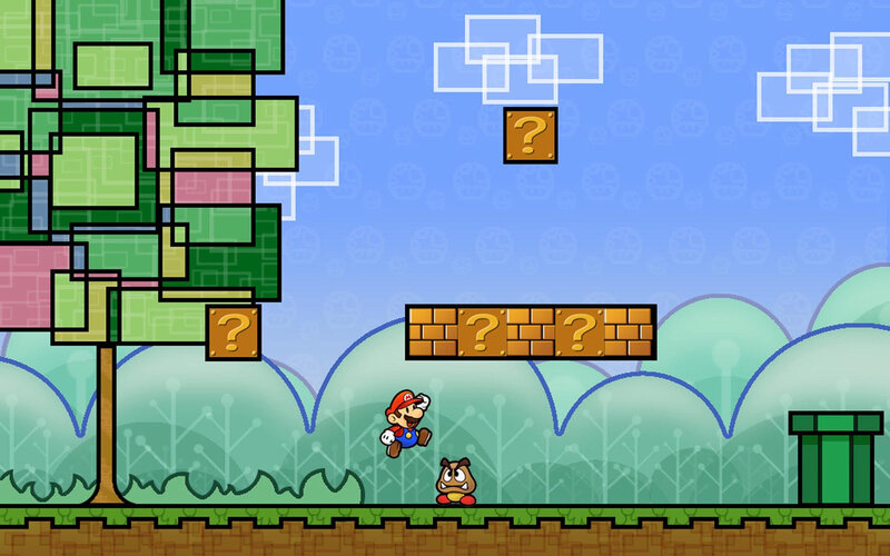 Mario platform game scene