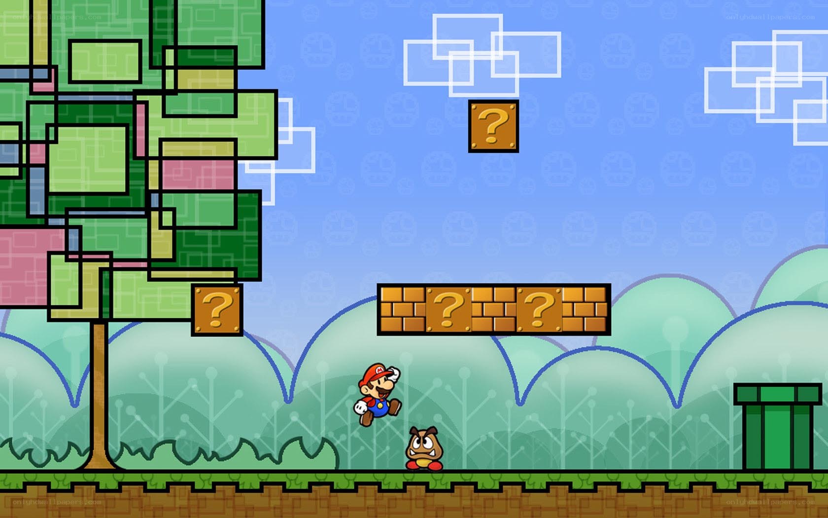 Mario platform game scene