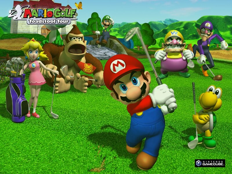 Mario Playing Golf — Green