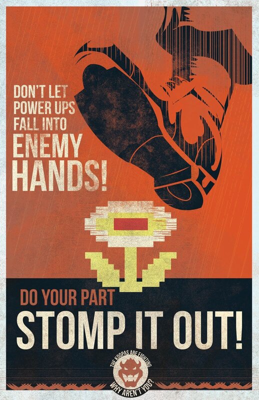 Mario power-up poster