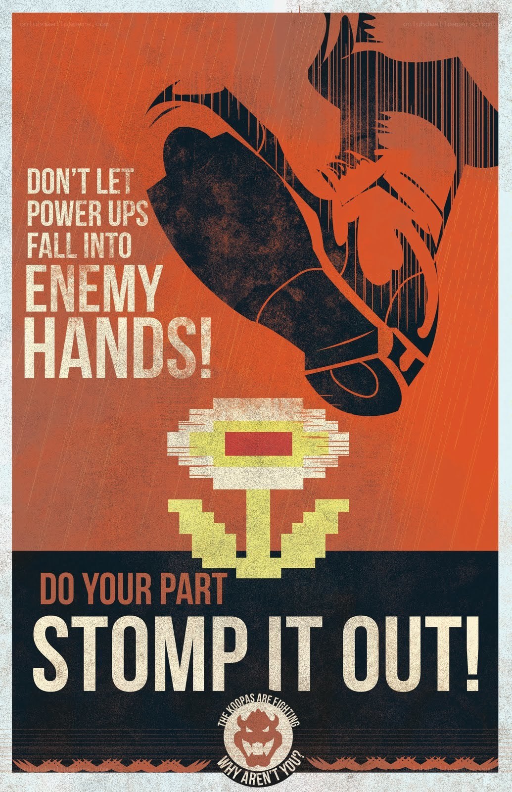 Mario power-up poster