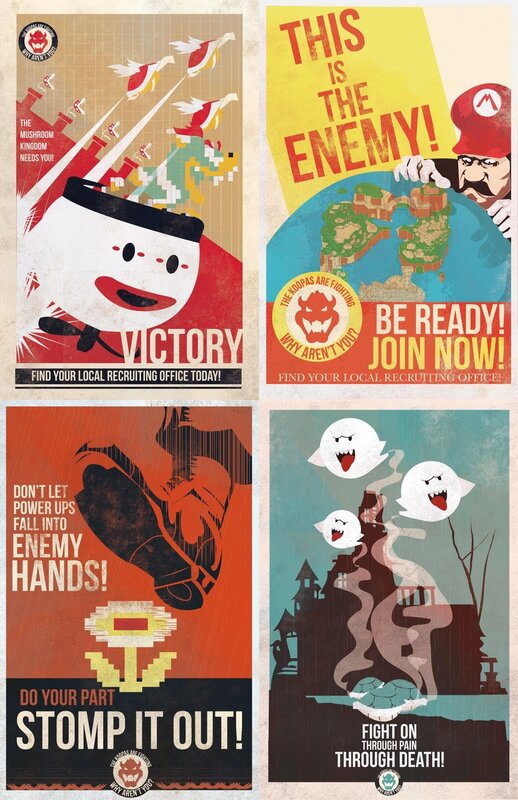 Mario propaganda posters