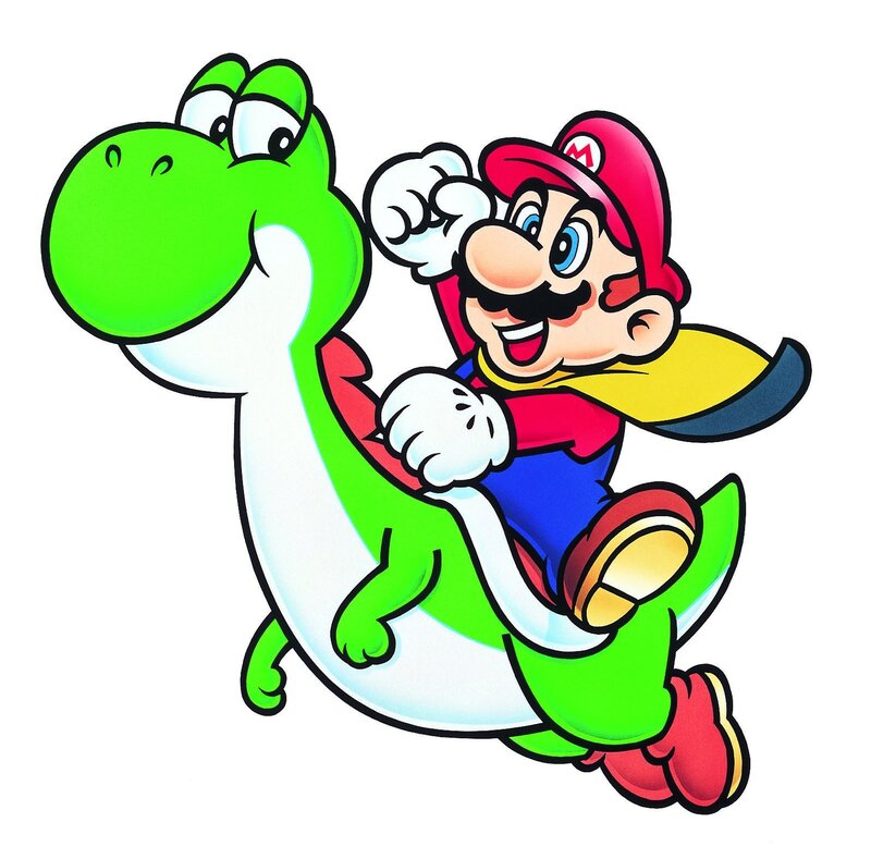 Mario riding Yoshi