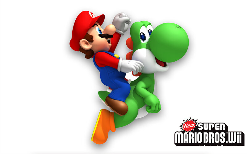 Mario Riding Yoshi — Green, Playful, 3d Render