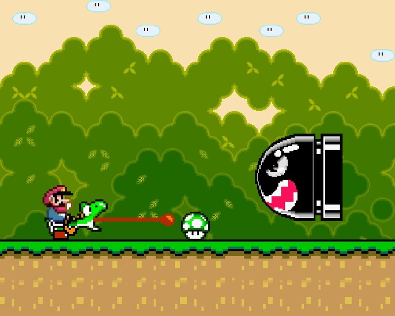 Mario Riding Yoshi — Green