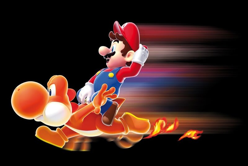 Mario Riding Yoshi — Red