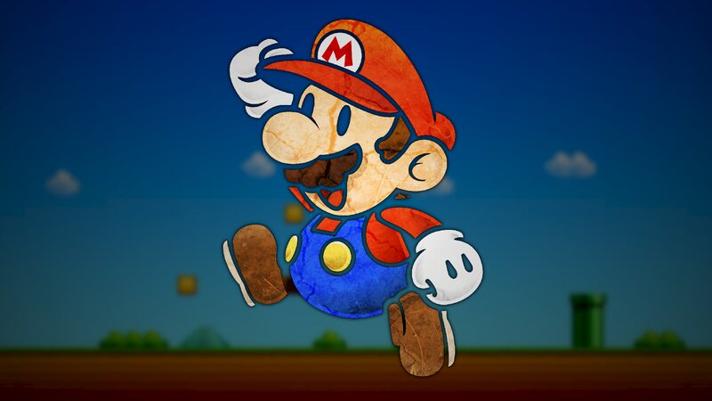 Mario Running — Blue