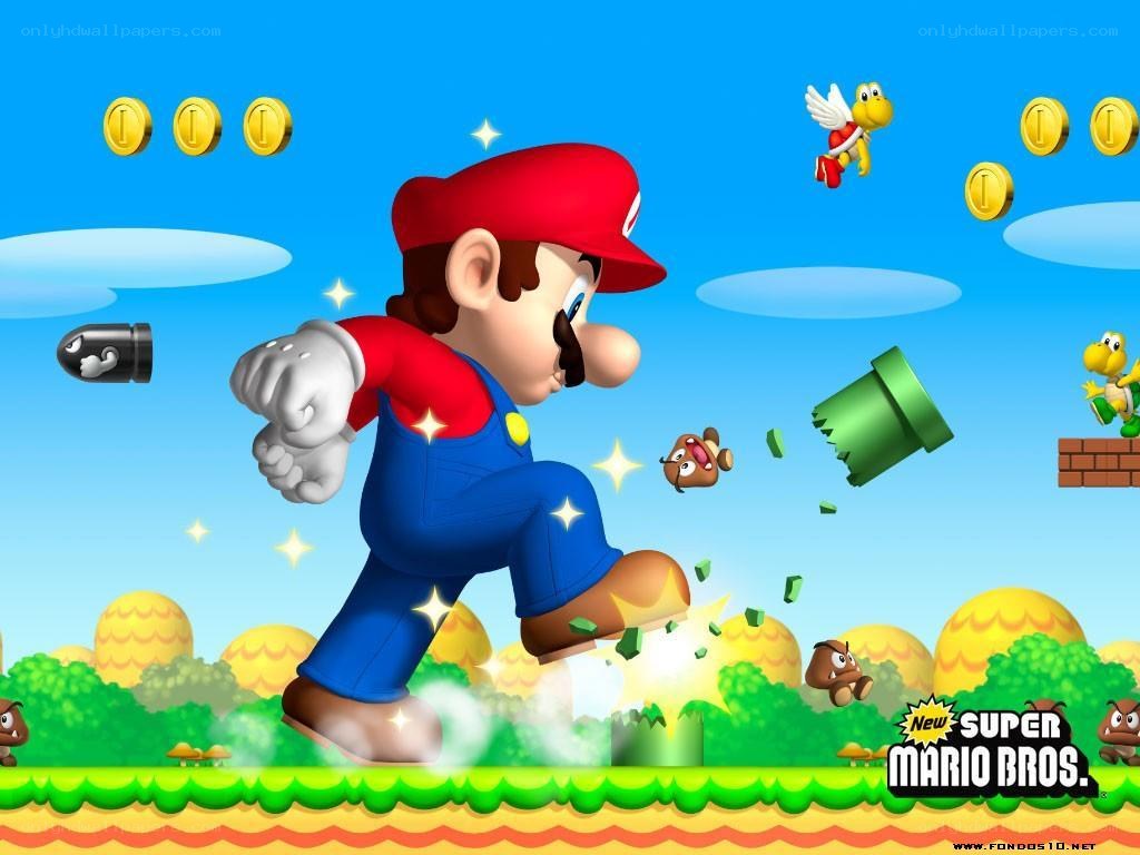 Mario running in game scene