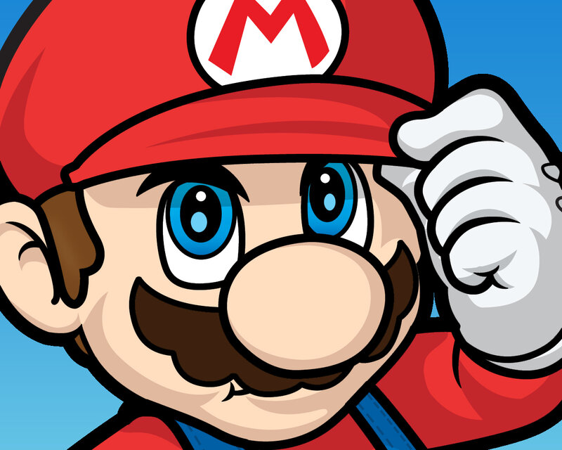 Mario saluting