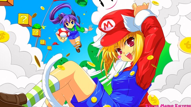 Mario sisters in a colorful world