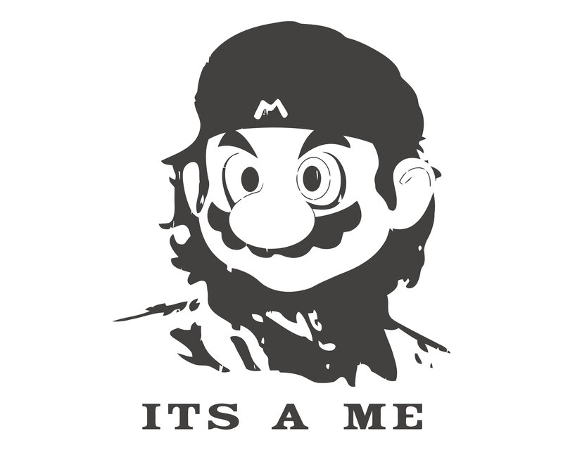 Mario stencil art