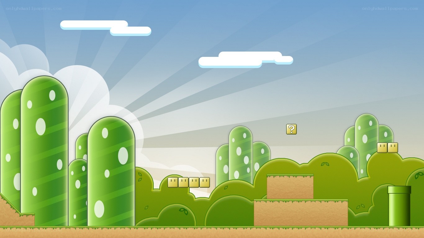 Mario-style game landscape