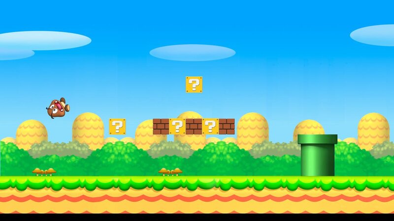 Mario-style platform game scene