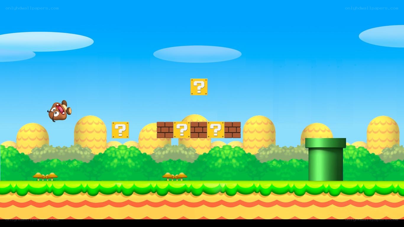 Mario-style platform game scene