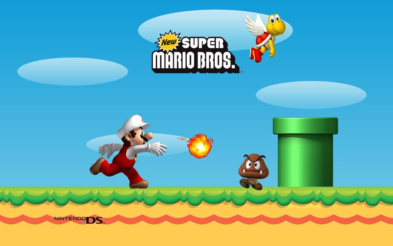 Mario Throwing Fireball — Blue