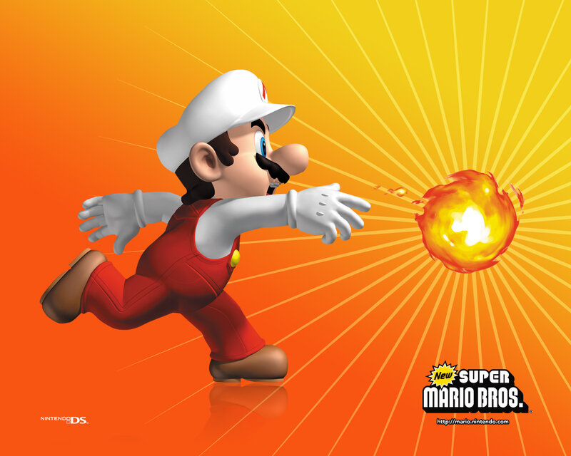 Mario Throwing Fireball — Orange, Dynamic