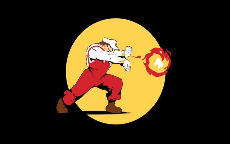 Mario Throwing Fireball — Red, Action
