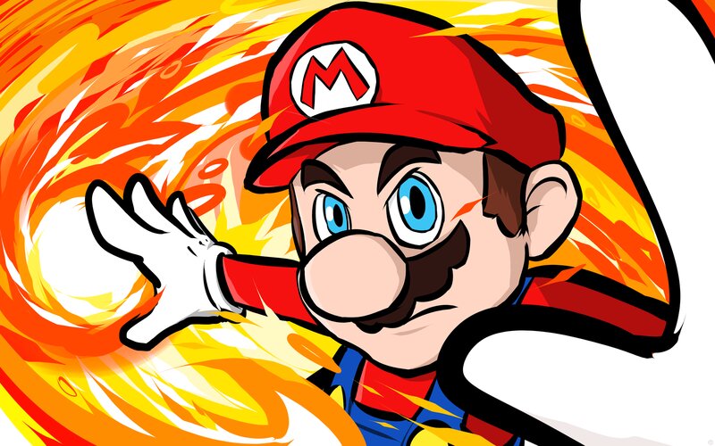Mario Throwing Fireball — Red, Dynamic