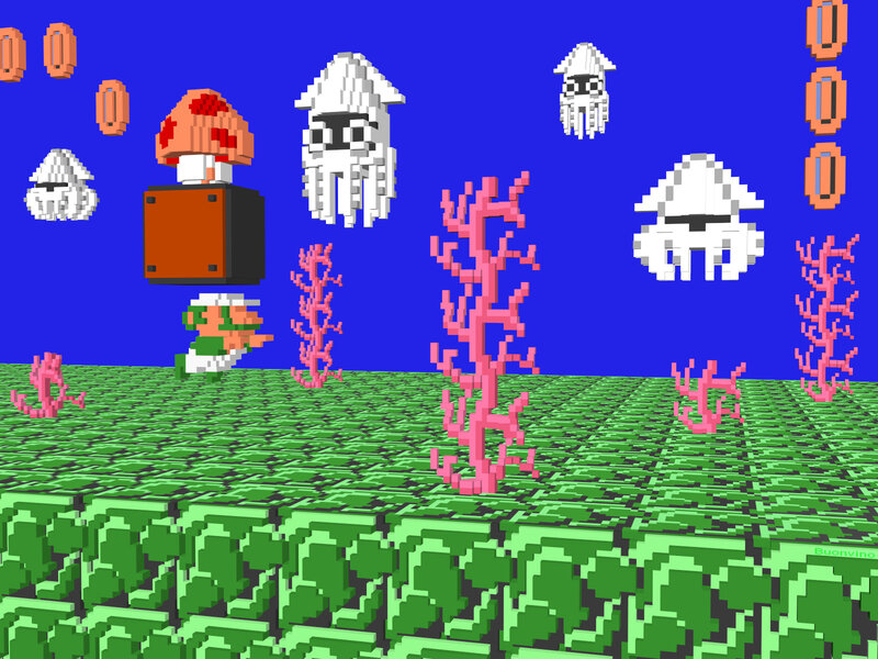 Mario underwater level