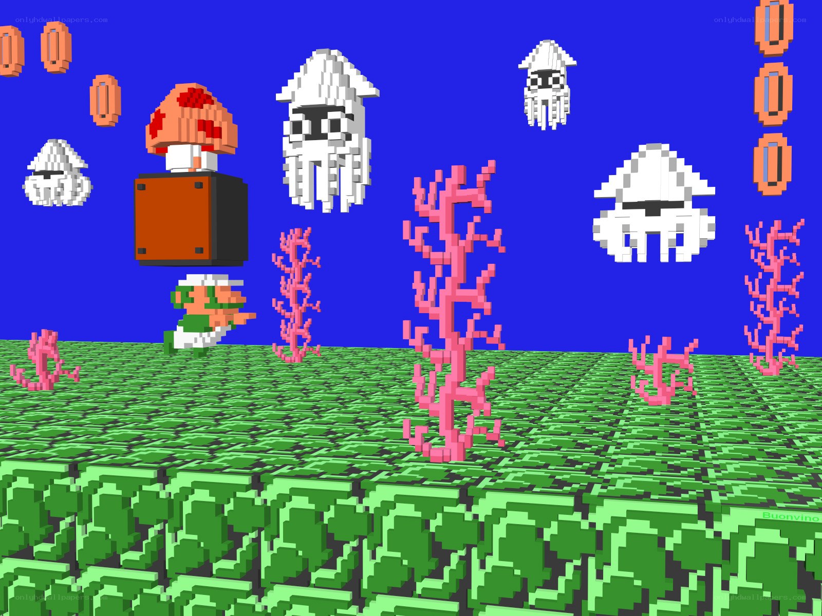 Mario underwater level
