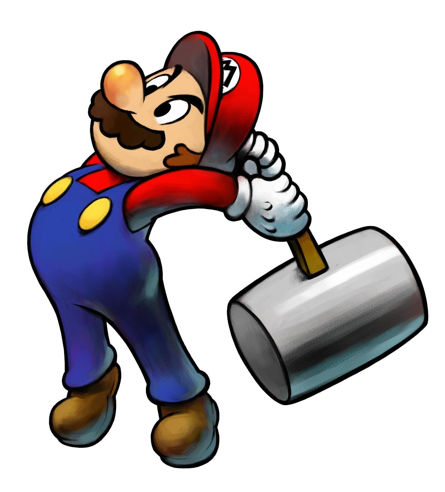 Mario with a hammer