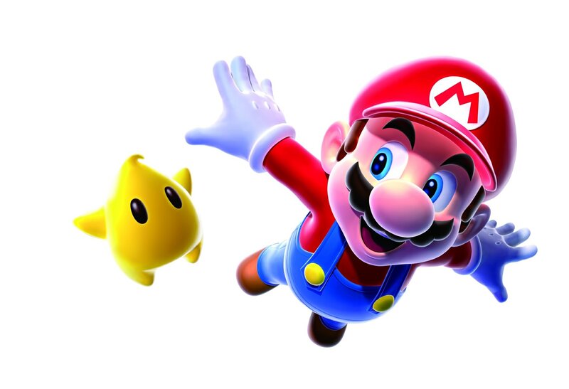 Mario with a star