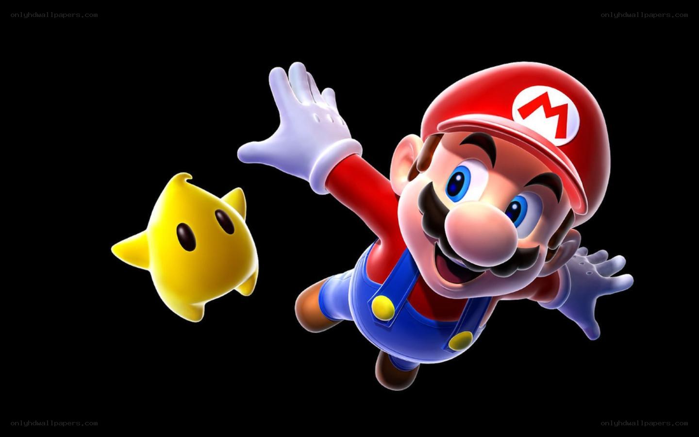 Mario with a star