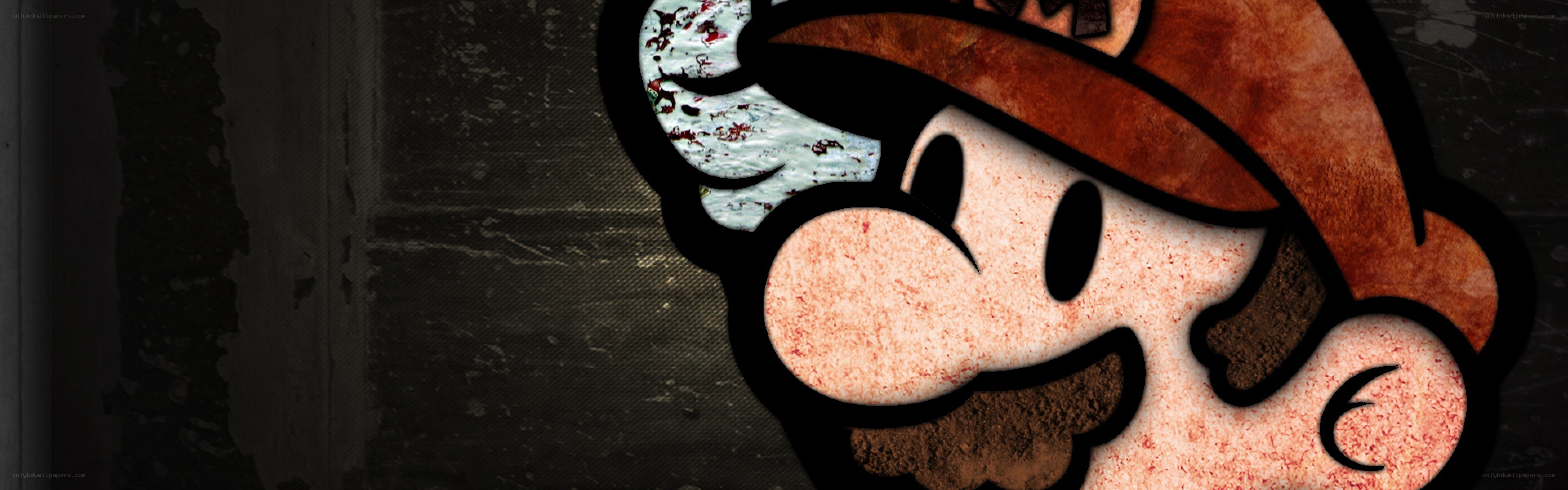Mario with blood-stained hat