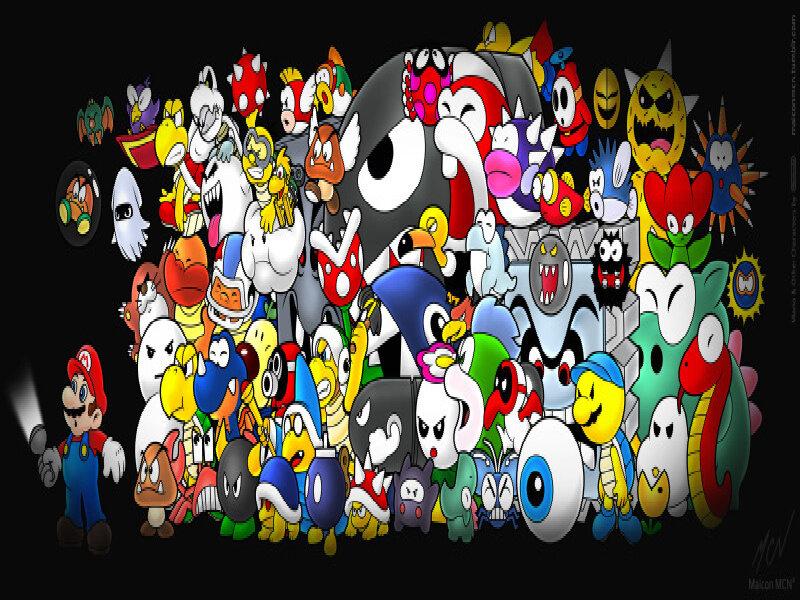 Mario with Enemies