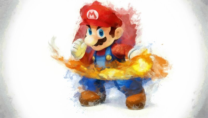 Mario with Fire Aura