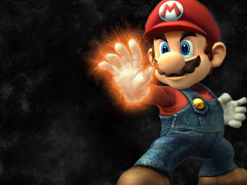 Mario with Fire Hand — Red