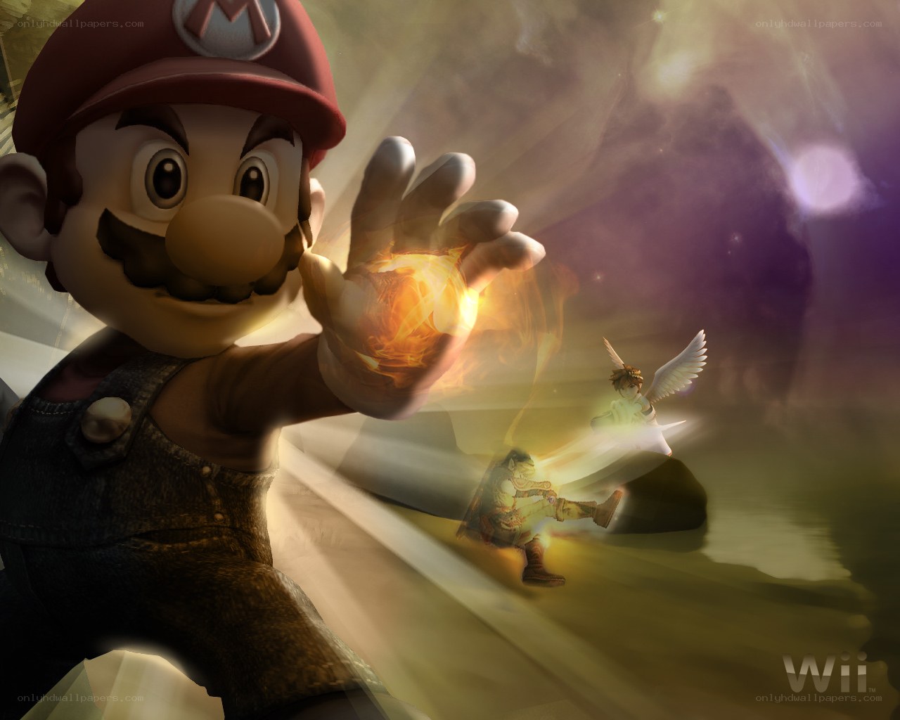Mario with fire power