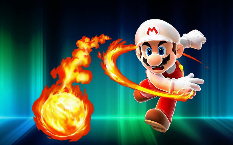Mario with fire powers