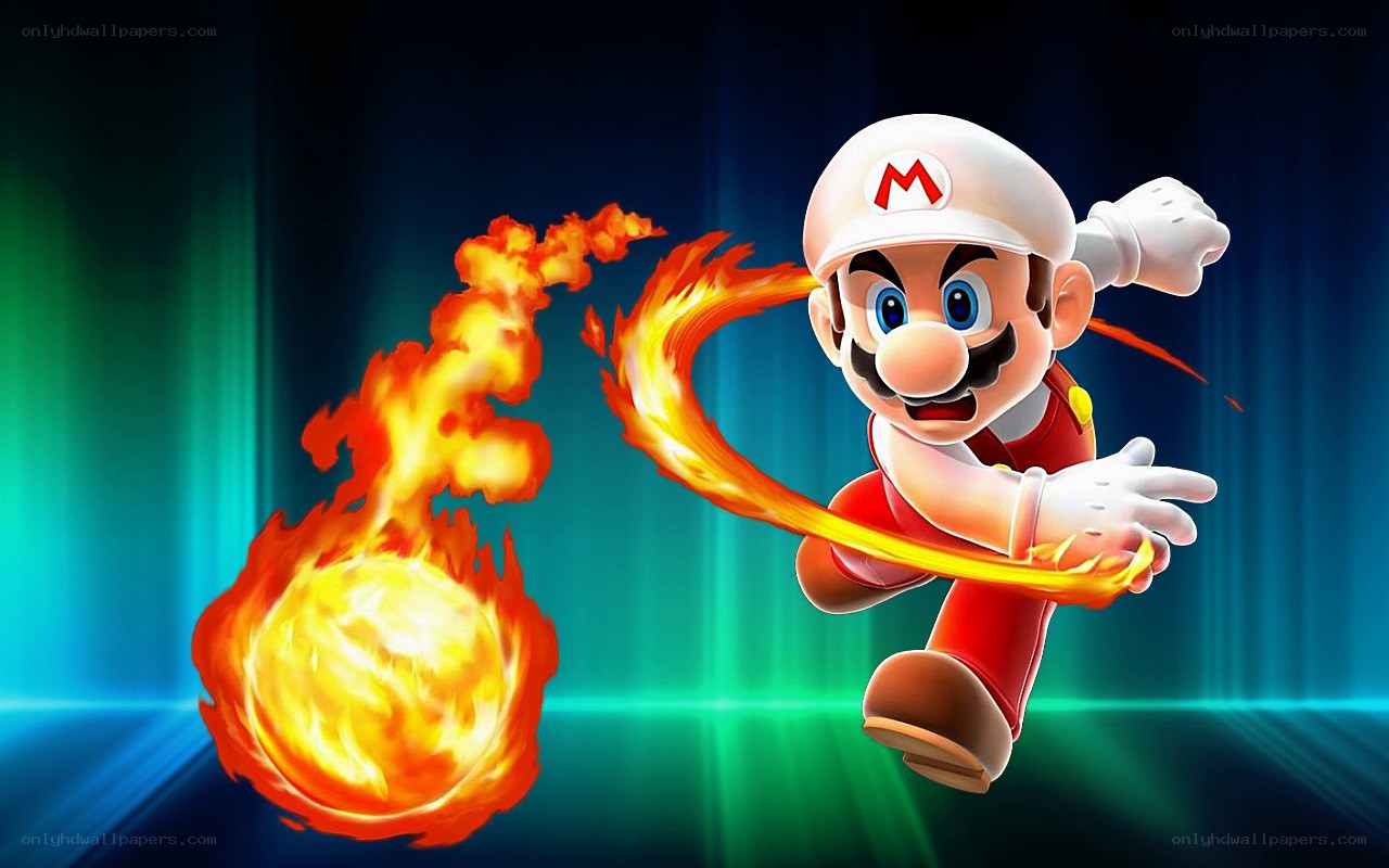 Mario with fire powers