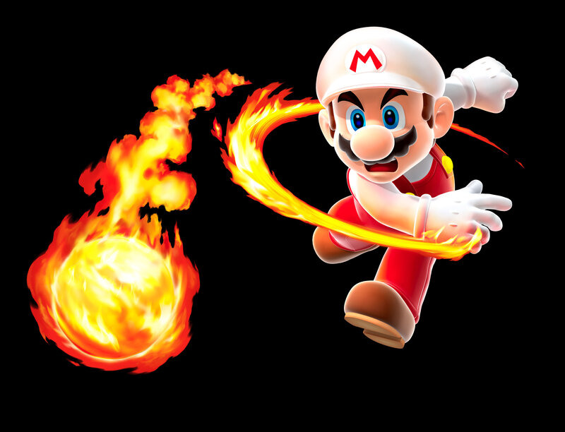 Mario with Fireball — Red, Action