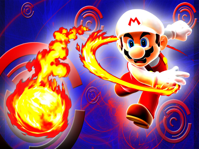 Mario with Fireball — Red
